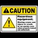 Caution Hazardous Equipment Sign